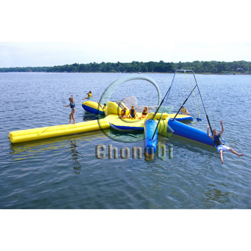 mini inflatable water trampoline water seesaw